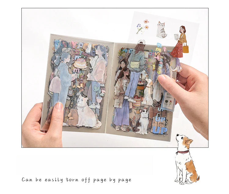 CAWPURI Chase the Ordinary Sticker Book – 20PCS Waterproof PET for Handbooks