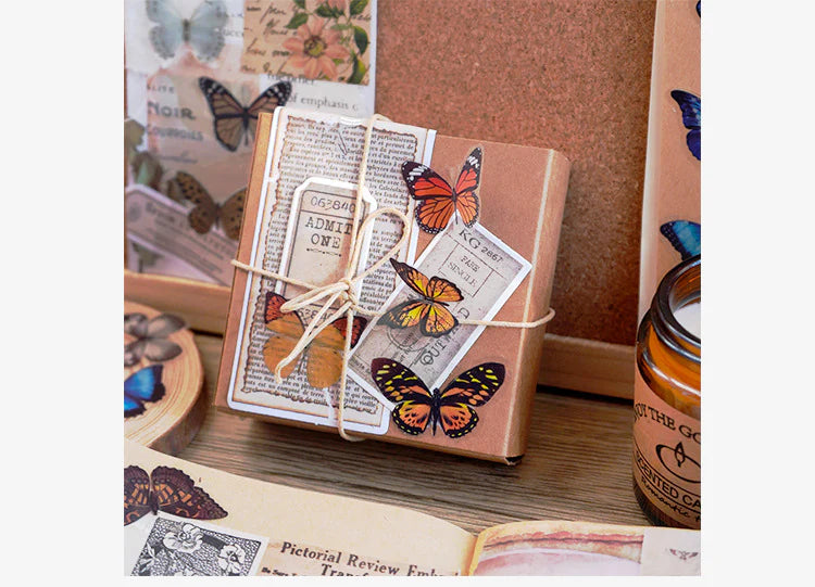 CAWPURI Butterfly Garden Stickers – 40PCS Waterproof PET for Handbooks & DIY