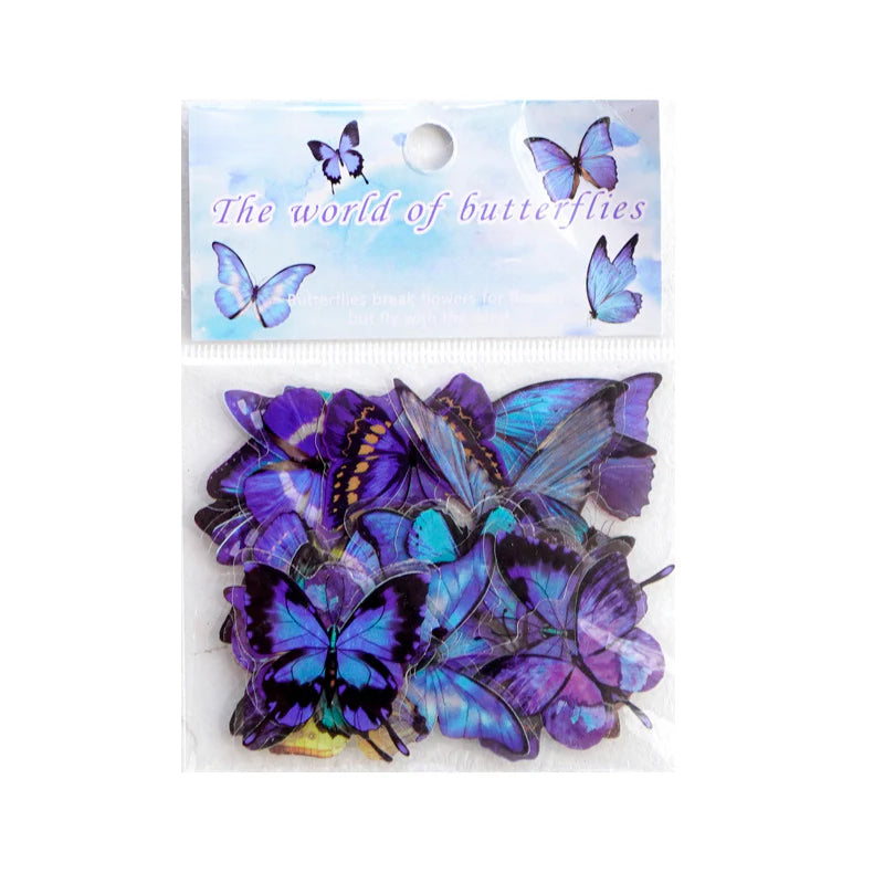 CAWPURI Butterfly Garden Stickers – 40PCS Waterproof PET for Handbooks & DIY