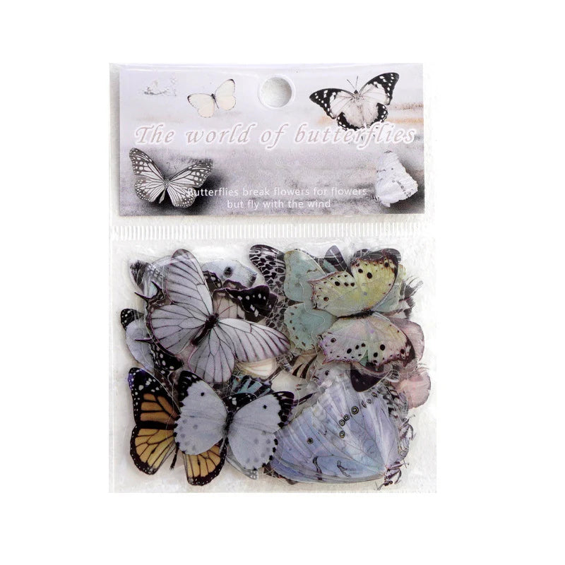 CAWPURI Butterfly Garden Stickers – 40PCS Waterproof PET for Handbooks & DIY