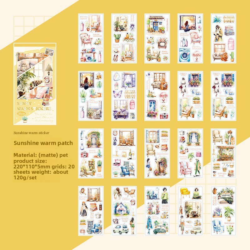 Hazy Memories Retro Film Sticker Book – 20 Elegant Designs