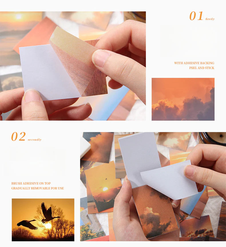 CAWPURI Starry Sky Sticker Book – 50PCS Adhesive Stickers for Handbooks & Crafts
