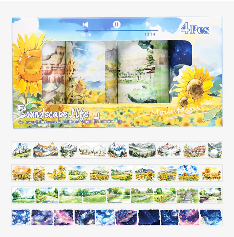 CAWPURI Rhythm Leisurely Landscaping Tape – 4 Rolls for Handbooks