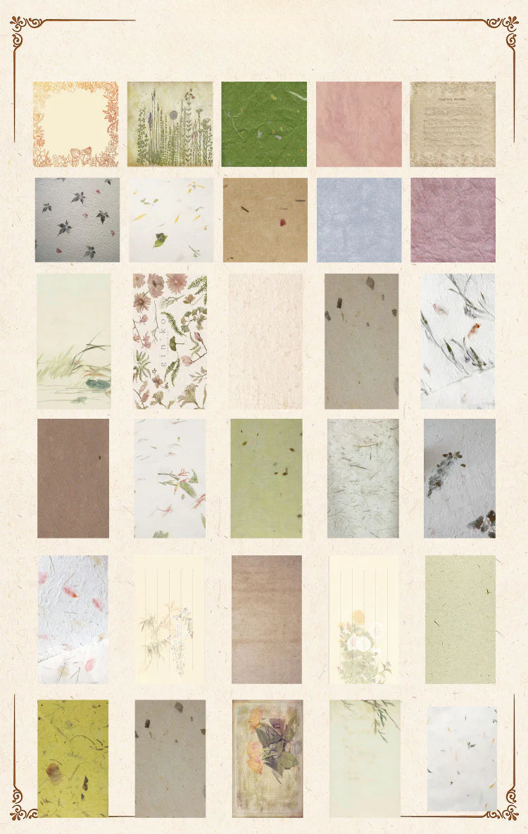 CAWPURI Country Garden Handbook Stickers – 60 Sheets, 6 Retro Styles
