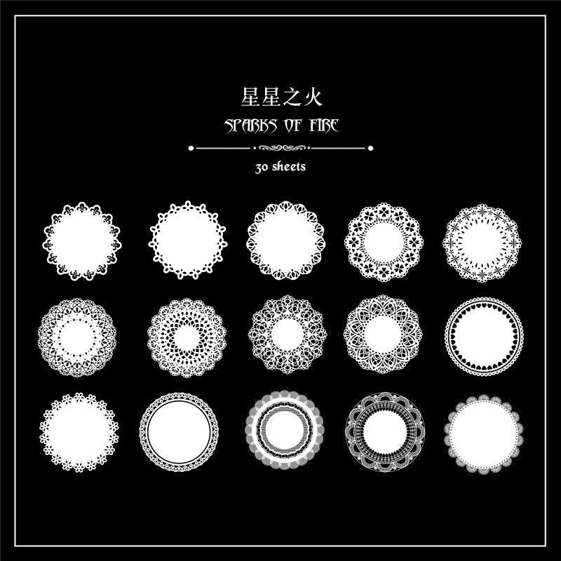 CAWPURI Sun Moon Stars Handbook Sticker Set – Retro - Inspired for Crafts