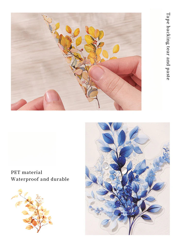 CAWPURI Chun Yu Muye Sticker Pack – 20PCS Floral Delights