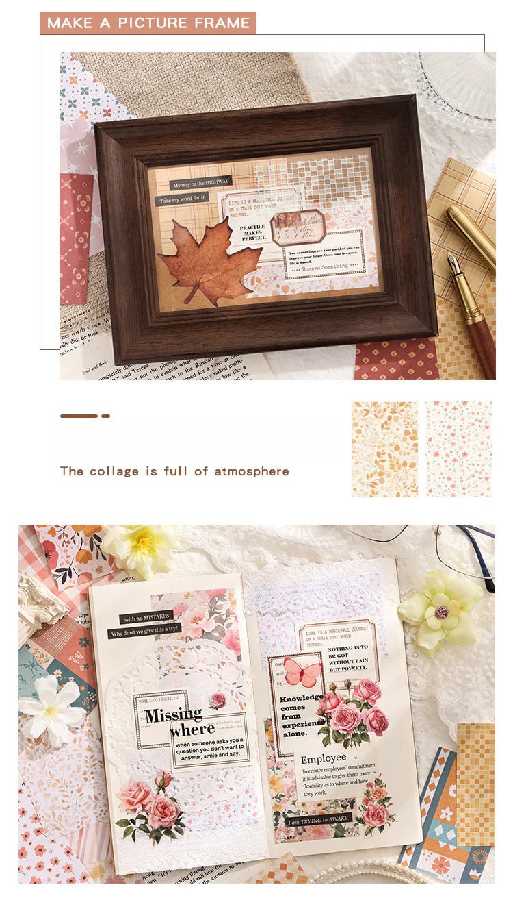 CAWPURI Retro Emotional Writing Notepad – Decorative Base Paper for Handbooks