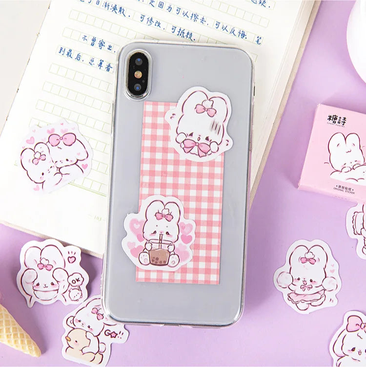 CAWPURI 45 pcs/box Cute rabbit daily Kawaii Decoration Stickers Planner Scrapbooking Stationery Korean Diary Stickers
