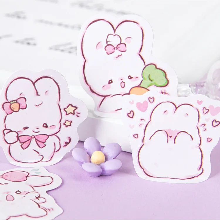 CAWPURI 45 pcs/box Cute rabbit daily Kawaii Decoration Stickers Planner Scrapbooking Stationery Korean Diary Stickers