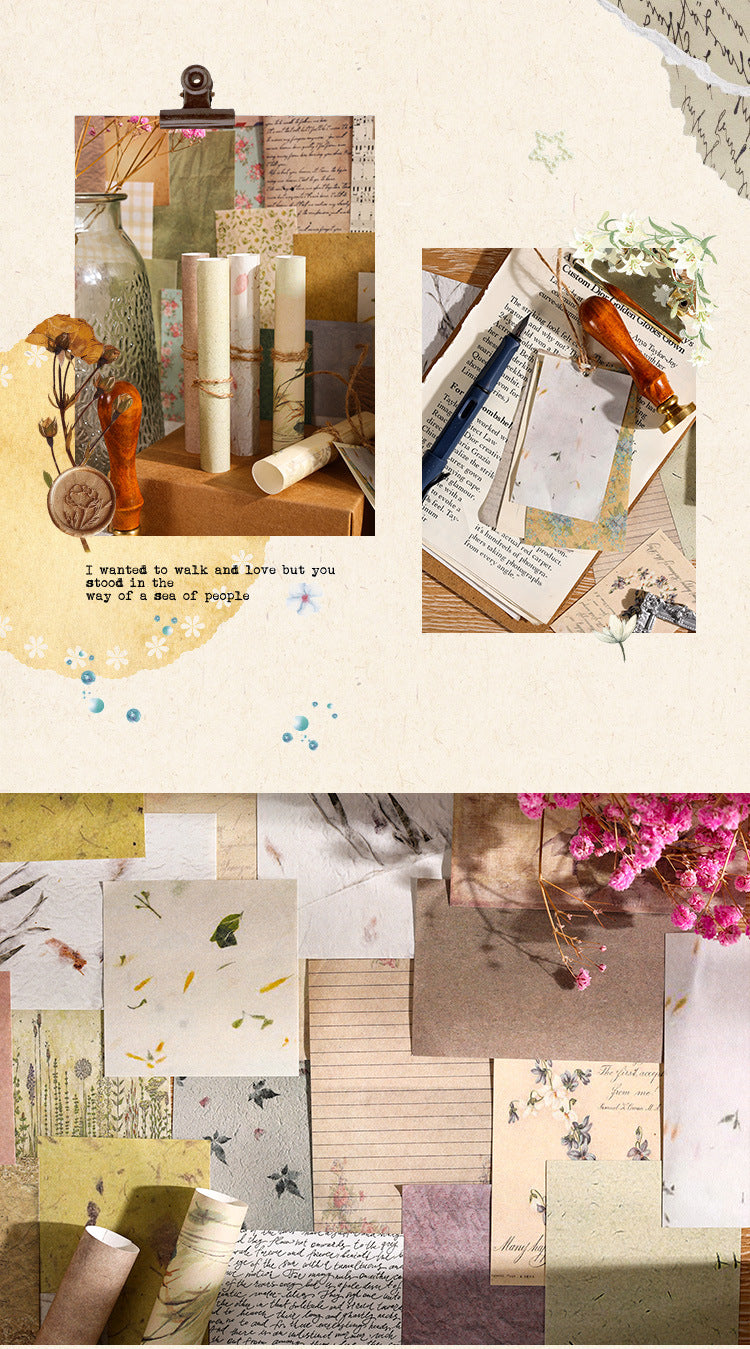 CAWPURI Country Garden Handbook Stickers – 60 Sheets, 6 Retro Styles
