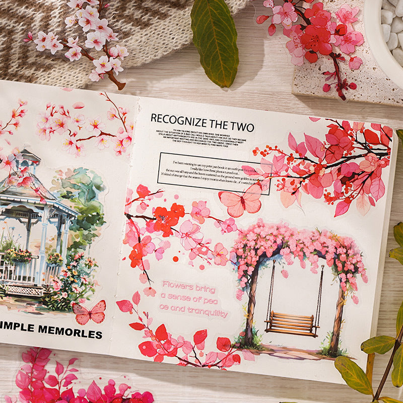 CAWPURI Chun Yu Muye Sticker Pack – 20PCS Floral Delights