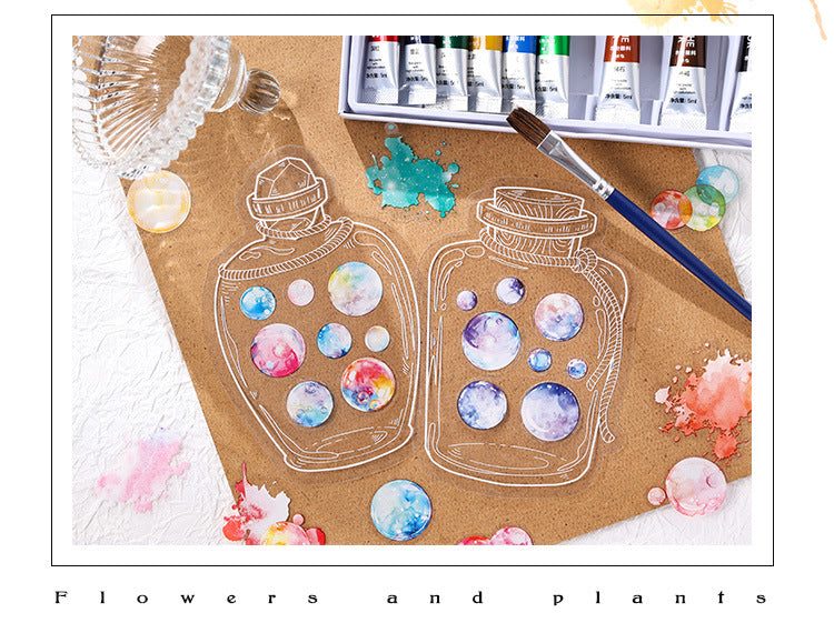 CAWPURI Glazed Sugar Heart Stickers – 4PCS Waterproof PET for Handbooks & DIY