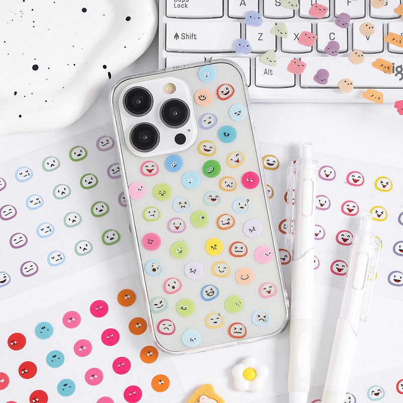 CAWPURI Emoji Symphony Stickers – 8PCS Waterproof PET for Handbooks & DIY