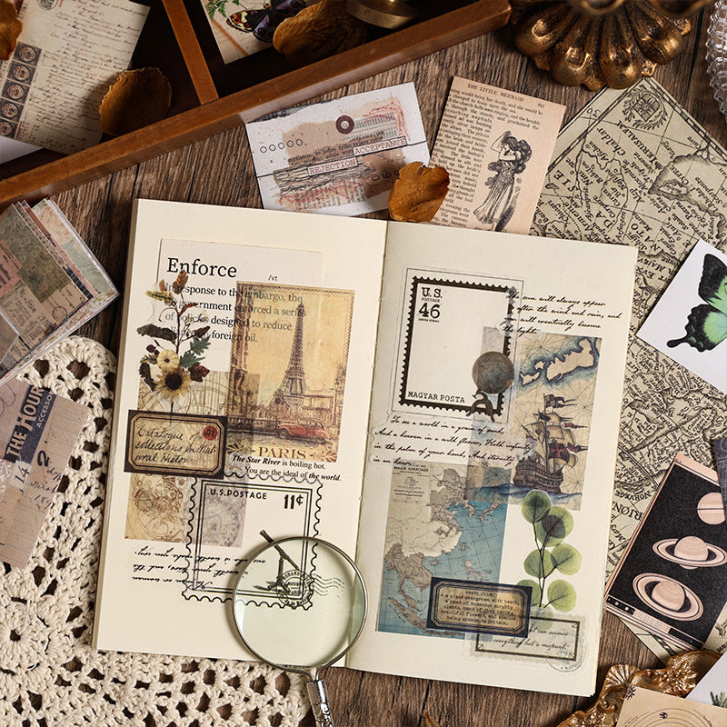 CAWPURI Yuezhen Guling Eternal Sticker Book – 40 Adorable Retro Designs