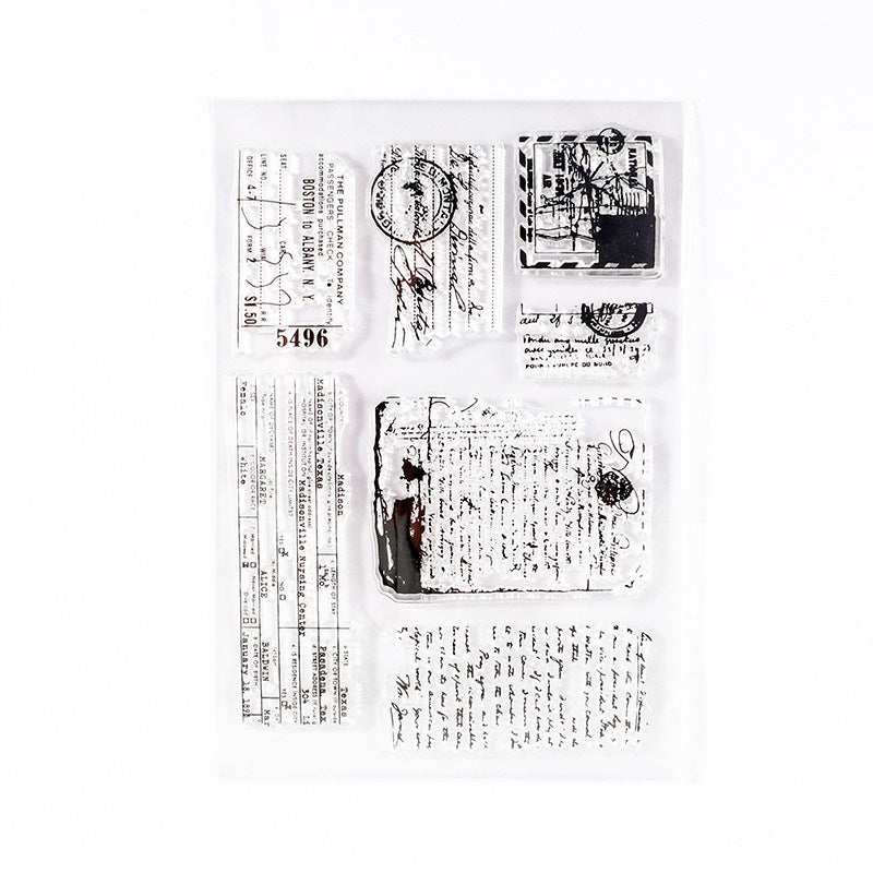 CAWPURI Retro Silicone Transparent Seal Stamp Set – DIY Handbook Decor