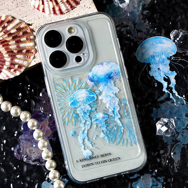 CAWPURI Ocean Waltz Jellyfish Stickers – 30PCS Waterproof PET for Handbooks