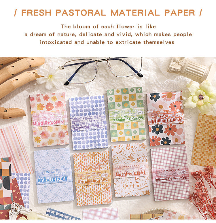 CAWPURI Retro Emotional Writing Notepad – Decorative Base Paper for Handbooks