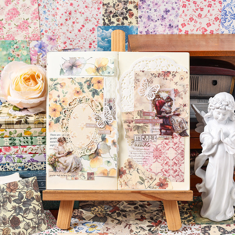 CAWPURI Mihua Manyuan Material Book – 100 Retro Pattern Sheets for Handbooks