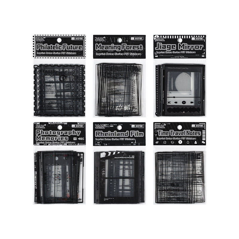 CAWPURI Imprint Collection Stickers – 20PCS Waterproof PET for Handbooks & Crafts
