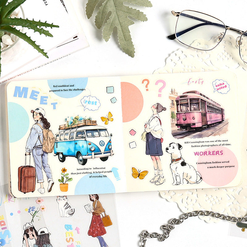 CAWPURI Chase the Ordinary Sticker Book – 20PCS Waterproof PET for Handbooks