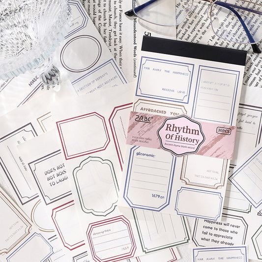 CAWPURI Ancient Rhyme Retro Notepad – 30 Sheets, 6 Styles for Handbooks