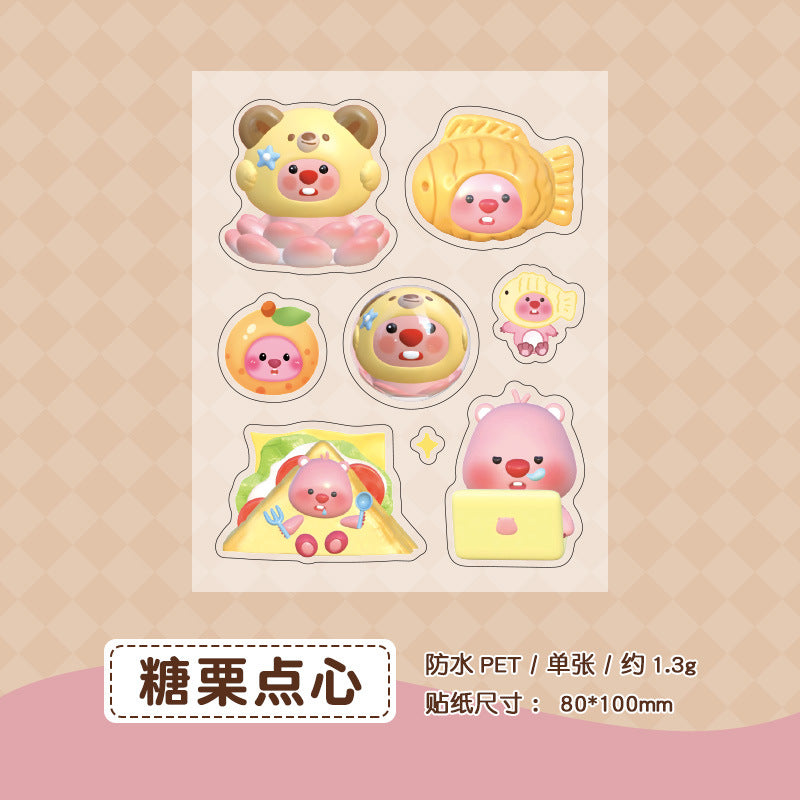 CAWPURI Cute Cartoon Waterproof Stickers – 16 Adorable Designs for Crafts