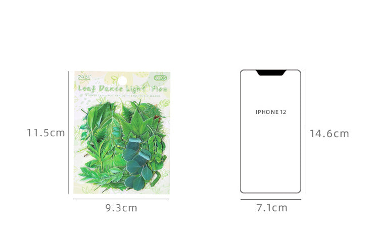 CAWPURI Leisurely Flower Language Sticker Set - 50 Exquisite Retro Designs