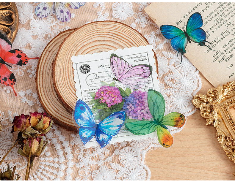 CAWPURI Variety Butterfly Stickers – 40PCS Cute Waterproof PVC for Crafts