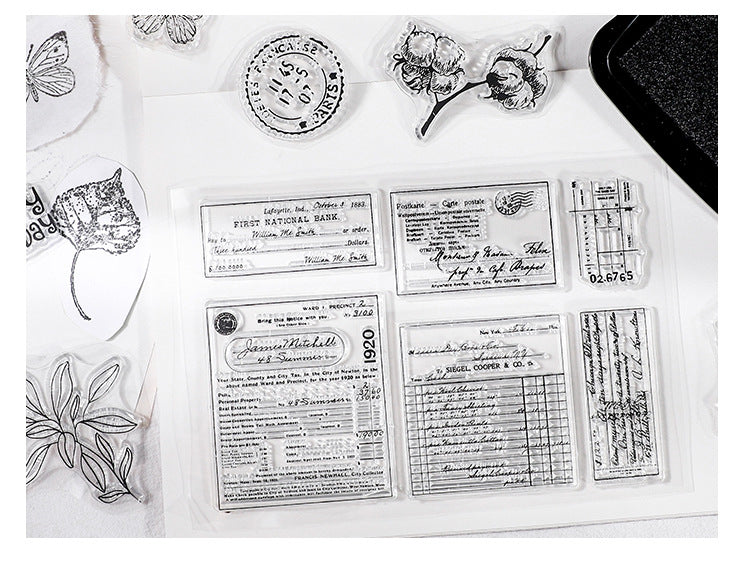 CAWPURI Retro Silicone Transparent Seal Stamp Set – DIY Handbook Decor