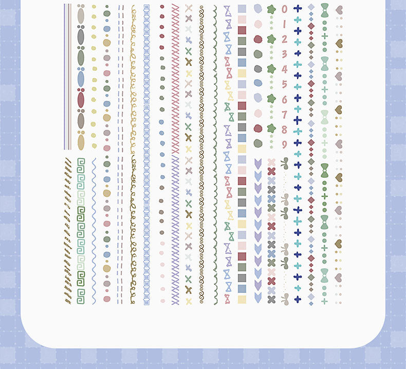 CAWPURI Boundary Guard Strip Stickers – 6Pcs Washi Paper Cut Film for Handbooks