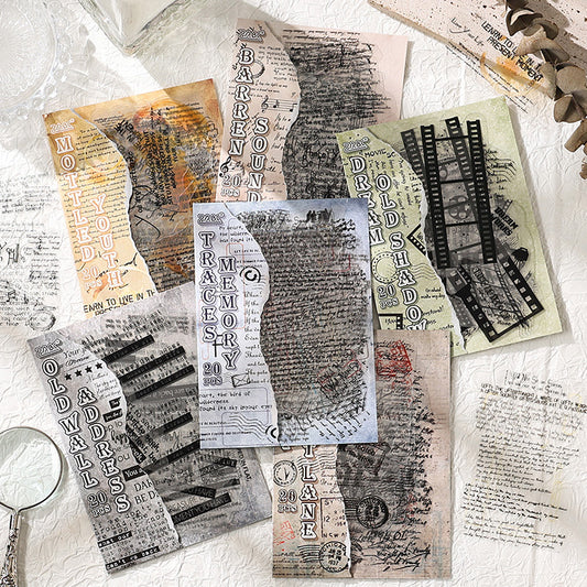 Old Shadow Afterdream Cut Film Stickers – 20 Retro English Designs