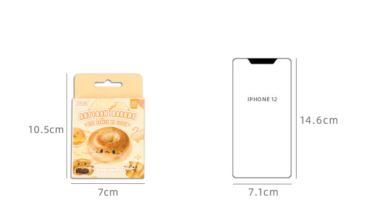 CAWPURI Yuezhen Cute Bread Handbook Stickers – 20 Adorable Designs