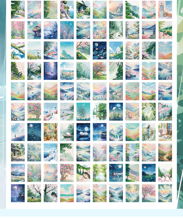 CAWPURI Four - Season Sticky Note Book – 200 Sheets of Scenic Designs
