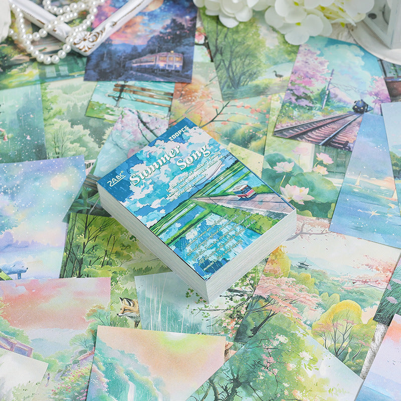 CAWPURI Four - Season Sticky Note Book – 200 Sheets of Scenic Designs