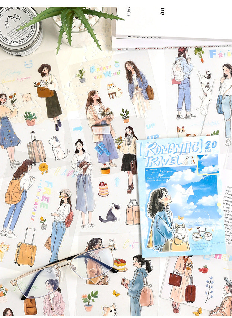 CAWPURI Chase the Ordinary Sticker Book – 20PCS Waterproof PET for Handbooks