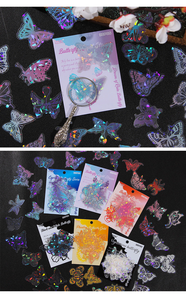 CAWPURI Yuezhenliu Yudiemeng Waterproof Sticker Set – 30 Adorable Designs