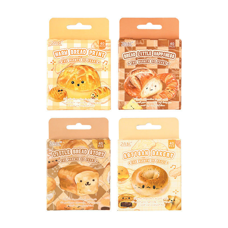CAWPURI Yuezhen Cute Bread Handbook Stickers – 20 Adorable Designs