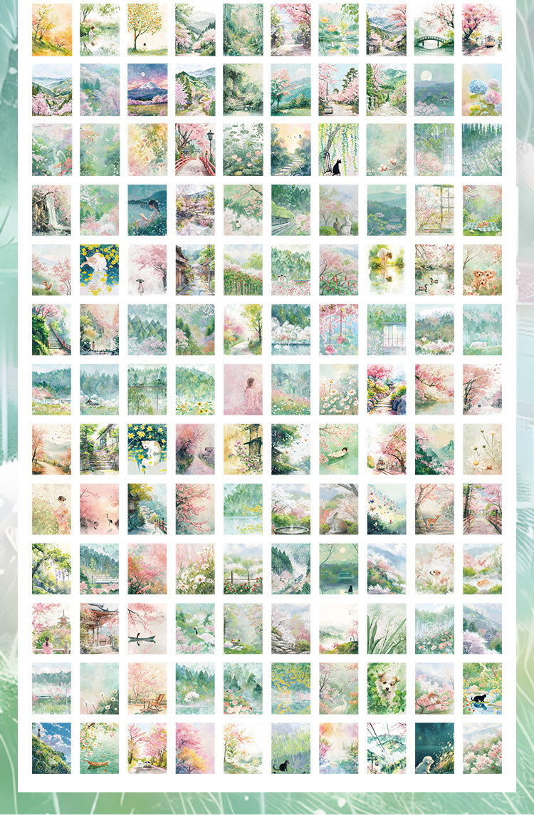 CAWPURI Four - Season Sticky Note Book – 200 Sheets of Scenic Designs