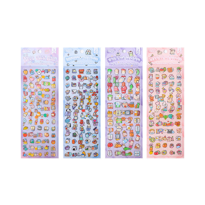 CAWPURI Fun Market Cute Cartoon Handbook Stickers – 20 Adorable Designs