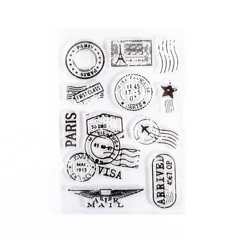 CAWPURI Retro Silicone Transparent Seal Stamp Set – DIY Handbook Decor