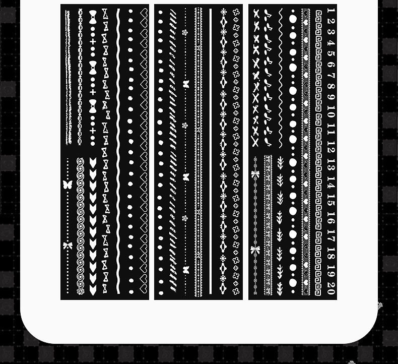 CAWPURI Boundary Guard Strip Stickers – 6Pcs Washi Paper Cut Film for Handbooks