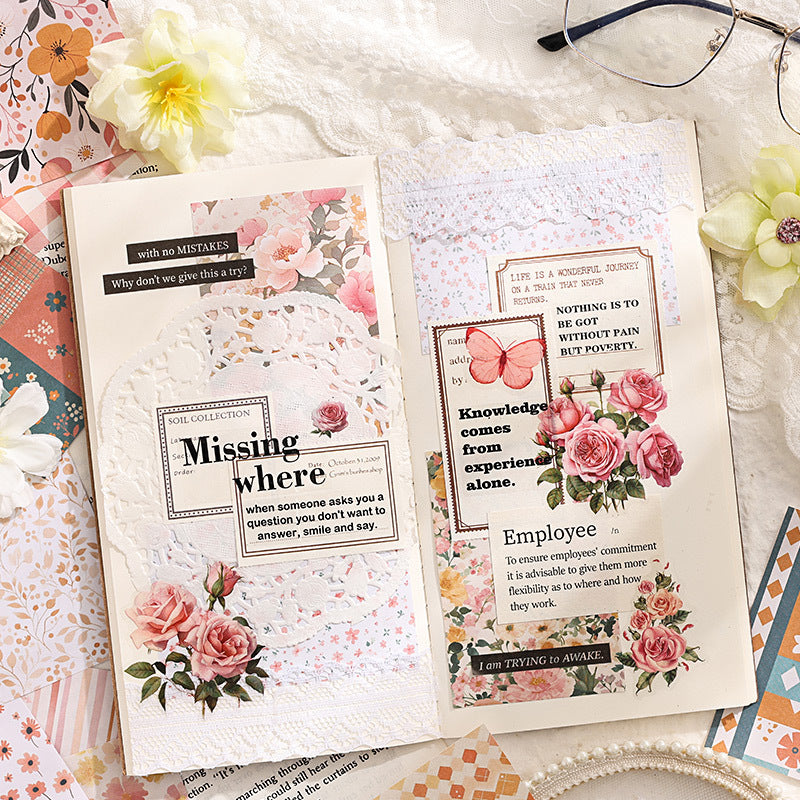 CAWPURI Retro Emotional Writing Notepad – Decorative Base Paper for Handbooks