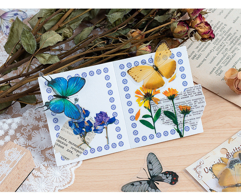 CAWPURI Variety Butterfly Stickers – 40PCS Cute Waterproof PVC for Crafts