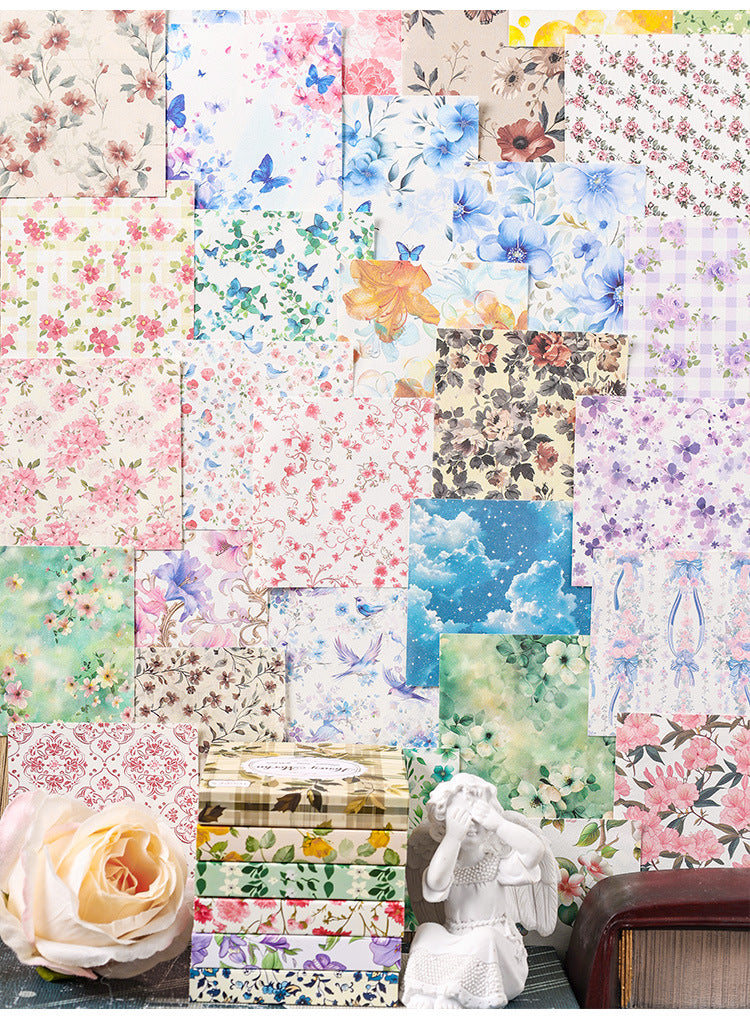 CAWPURI Mihua Manyuan Material Book – 100 Retro Pattern Sheets for Handbooks
