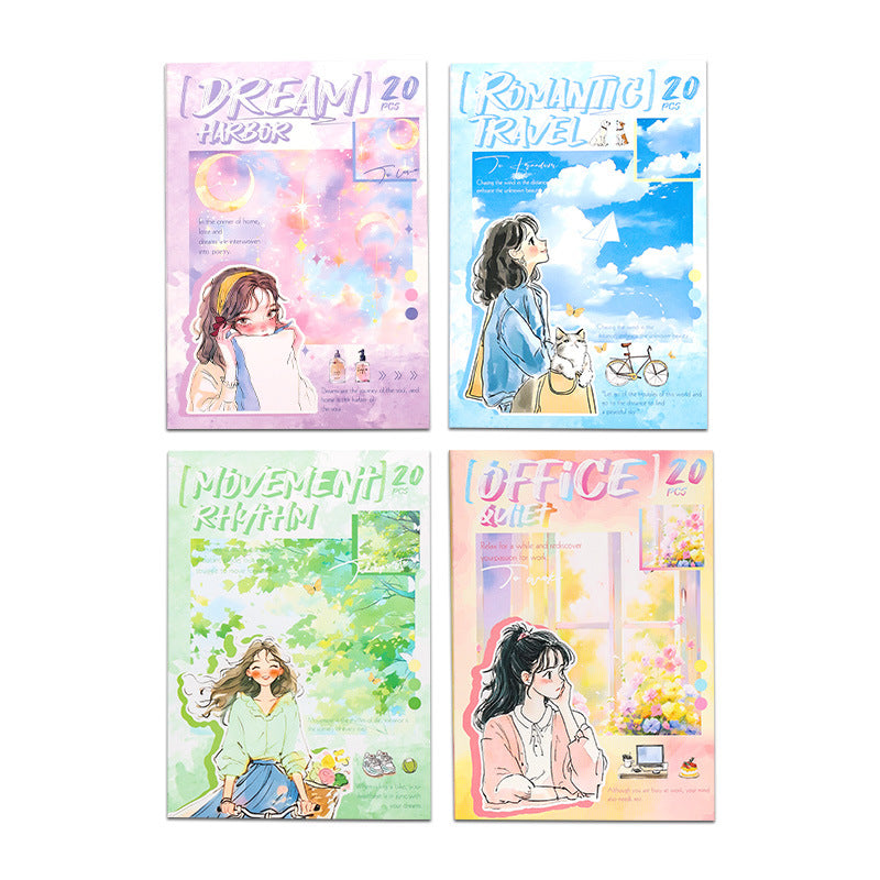 CAWPURI Chase the Ordinary Sticker Book – 20PCS Waterproof PET for Handbooks