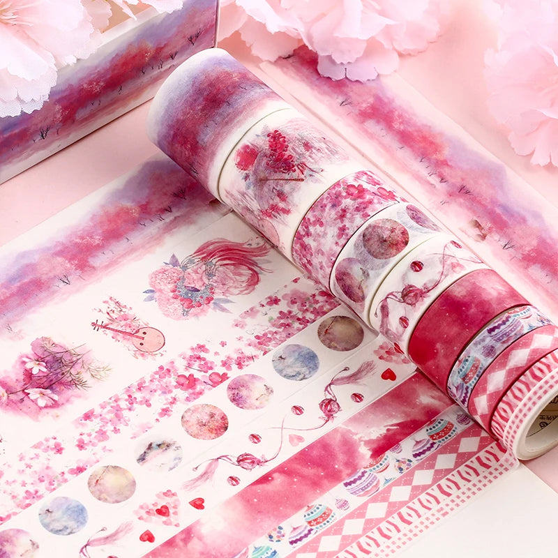 CAWPURI 26 Designs 10pcs/box Cute Cartoon Animals Washi Tapes Scrapbooking DIY Deco Creative Japanese Kawaii Masking Tapes