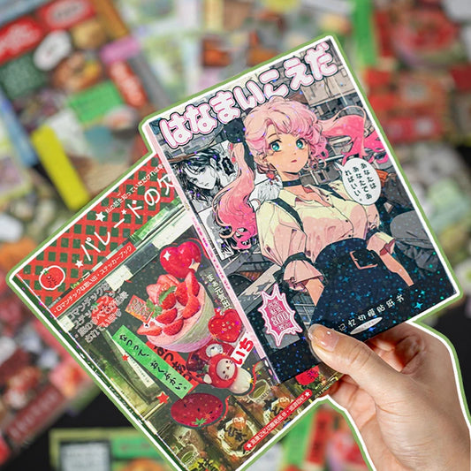 CAWPURI 3Style 45Pcs/bag cut film sticker book for DIY handbook phone case photo frame album scrapbook hang tag card decoration