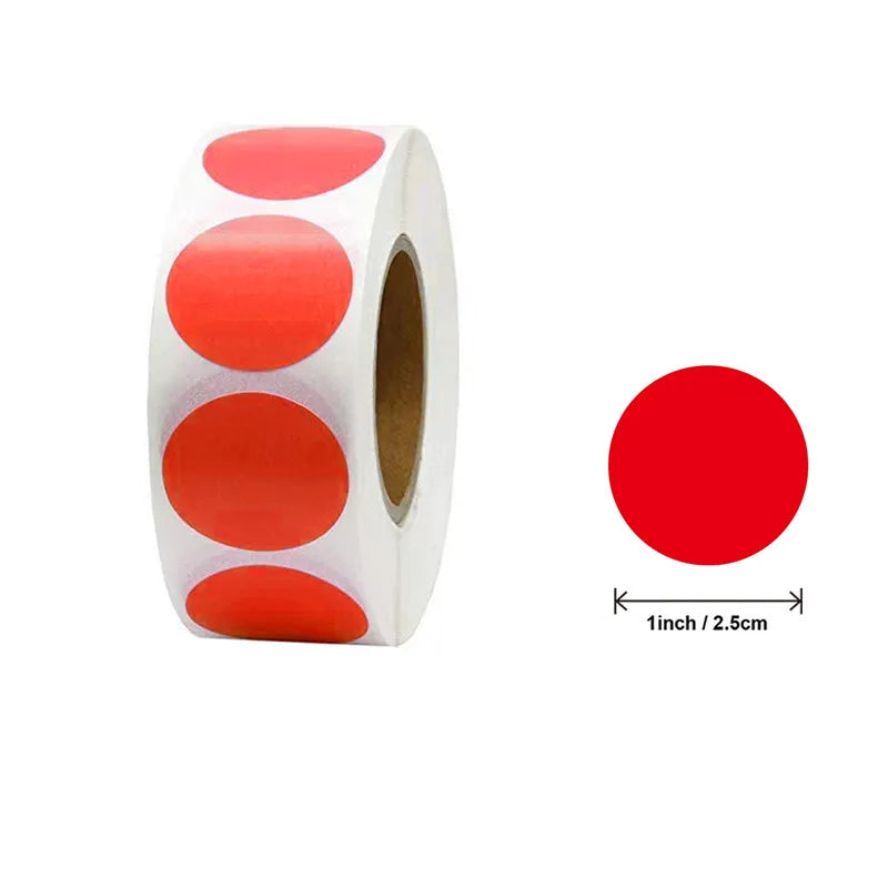CAWPURI 500Pcs/Roll Love Heart Shaped Sticker Seal Labels Birthday Party Gift Packaging Cute Stationery Sticker Scrapbooking for Craft