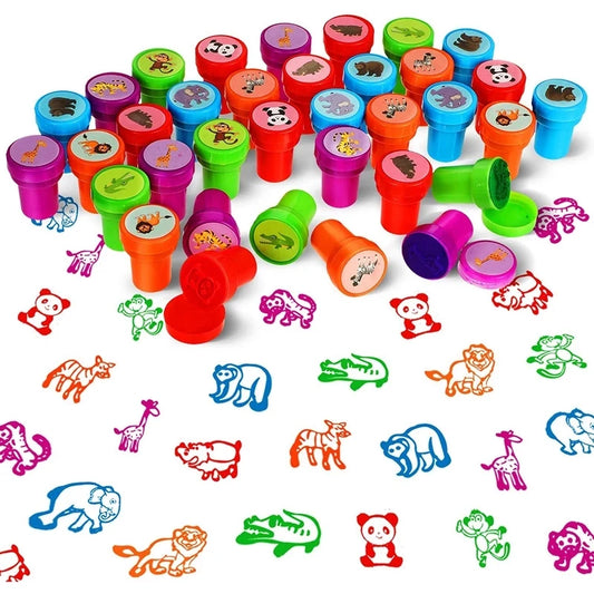 CAWPURI 10pcs Assorted Stamps for Kids Self-ink Stamps Children Toy Stamps Smiley Face Seal Scrapbooking DIY Painting Photo Album Decor