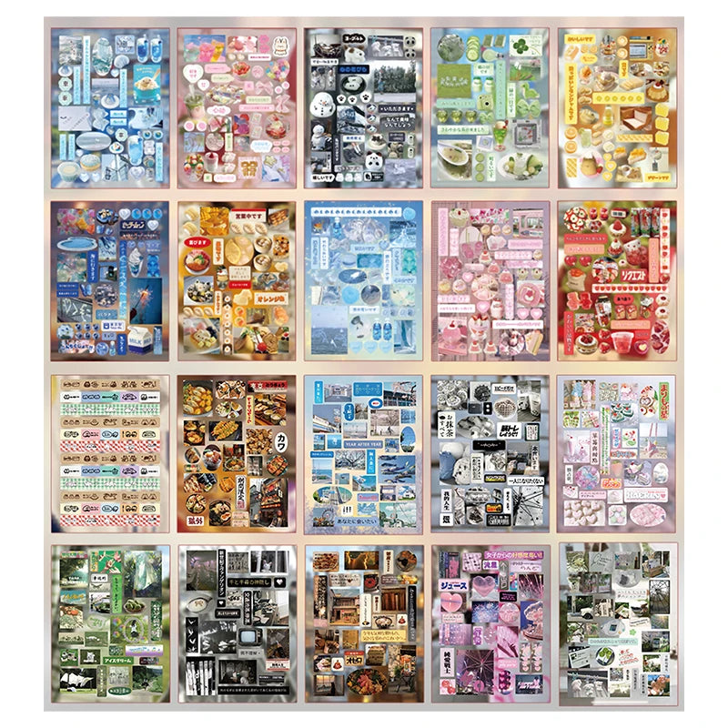 CAWPURI 3Style 45Pcs/bag cut film sticker book for DIY handbook phone case photo frame album scrapbook hang tag card decoration